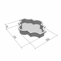 Форма для тротуарной плитки Вереск-2007 Мелирия гладкая 270×225×45 мм
