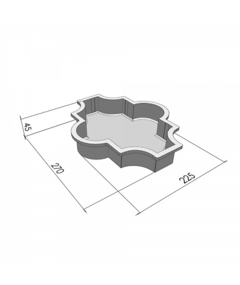 Form for paving slabs Veresk-2007 Meliria smooth 270x225x45 mm