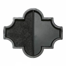 Форма для тротуарной плитки Вереск-2007 Мелирия половинка поперечная 270×225×45 мм