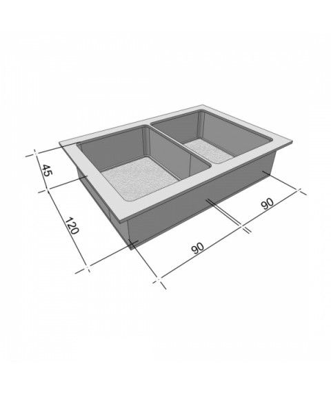 Форма для тротуарной плитки Вереск-2007 Брук половинка 180×120×45 мм