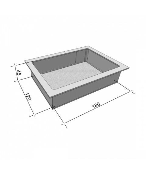 Форма для тротуарной плитки Вереск-2007 Брук целый 180×120×45 мм