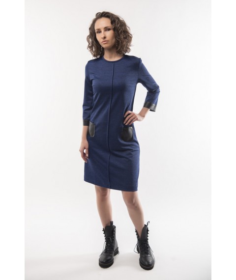 Платье VASILYEV Melange XL с карманами Синее