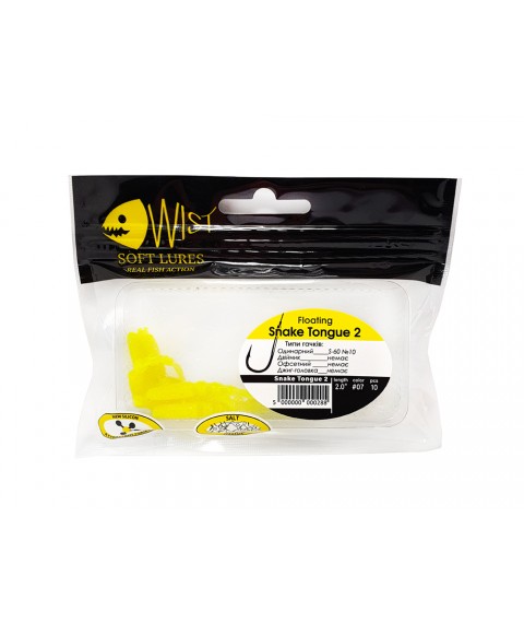 Neutral buoyancy slug Snake Tongue Floating 2 inch #7 (10 pcs)