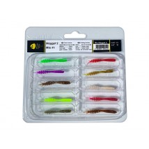 Набір силіконових приманок Wist Maggot 2” Mix #1