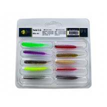 Набір силіконових приманок Wist Twist 2.5'' Mix #1