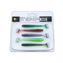 Набір силіконових приманок Wist Xwist 3.6 дюйма (5 шт) Mix #4