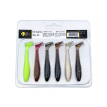 Набір силіконових приманок Wist Fat Xwist 3.3 дюйма (6 шт) Mix #2