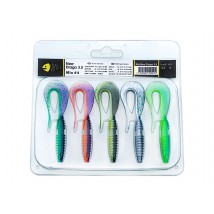 Набір силіконових приманок Wist New Drago 3.5 дюйма (5 шт) Mix #4