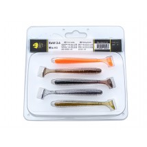 Набір силіконових приманок Wist Xwist 3.6 дюйма (5 шт) Mix #3