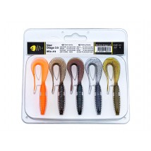 Набір силіконових приманок Wist New Drago 3.5 дюйма (5 шт) Mix #3