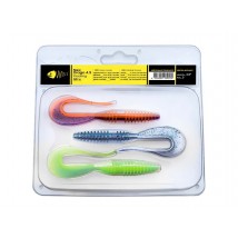 Набір силіконових приманок Wist New Drago 4.5 дюйма (3 шт) Mix #4