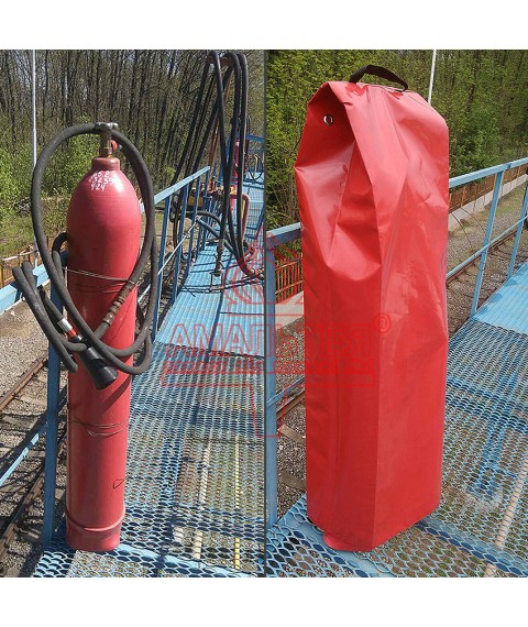 Cover for a fire extinguisher VVK-28 (OU-40) TNT pl. 450 g / m2