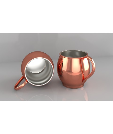 Copper coffee mug 350ml ZH