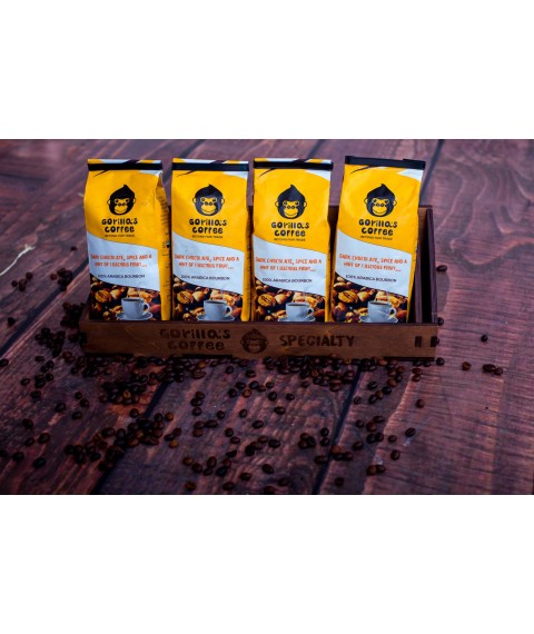 Кава Арабіка 250 г у зернах Середньо-темне обсмажування Gorillas Coffee