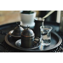 Подарунковий кавовий сервіз для подачі кави по-східному СХІД (Патина) ZH