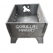 Klappbare Kohlenpfanne f?r Grill Gorillas BBQ 3mm
