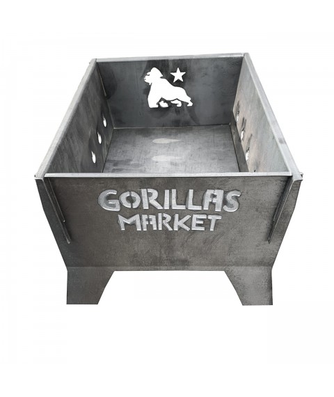Klappbare Kohlenpfanne f?r Grill Gorillas BBQ 3mm