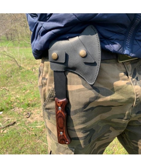 Набір шампурів з дерев'яними ручками в шкіряному чохлі КОЛЧАН ЛІСОРУБ BS25 Gorillas BBQ