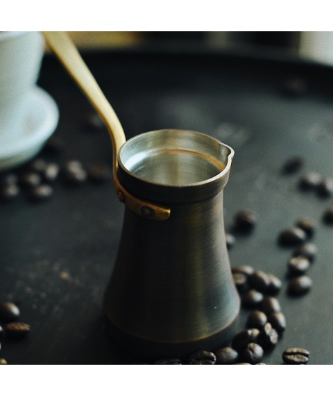 Turka-Cezva f?r Kaffee Kupfer VOSTOK 120ml (Patina) ZH