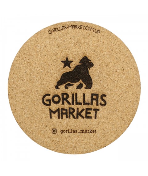 Підставка коркова під чашку Gorillas Market 1 шт.