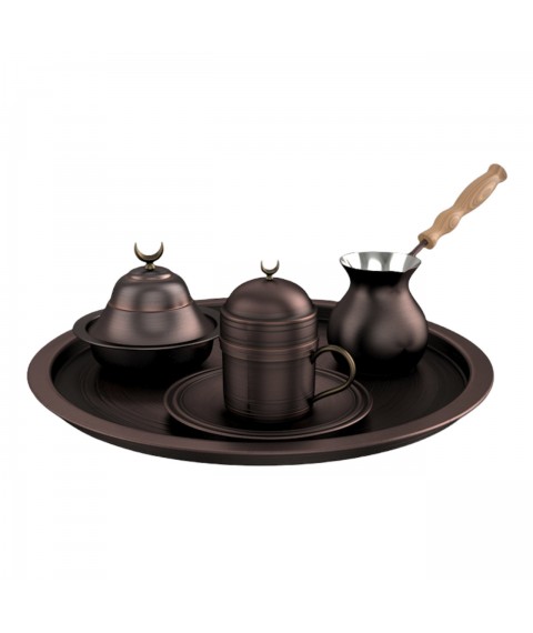 EAST copper tray for ZH coffee service (Patina)