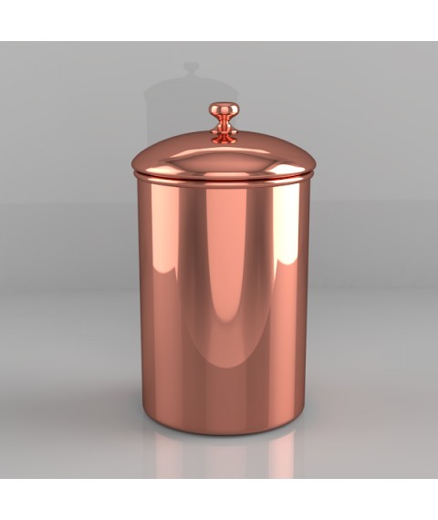 Copper container for storing coffee, tea, spices ZH