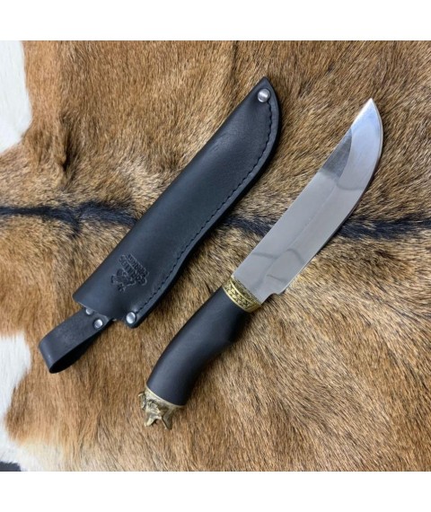 Нож  МЕДВЕДЬ для охоты Gorillas BBQ черный граб