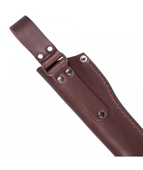 Knife sheath (genuine leather) Gorillas BBQ Brown