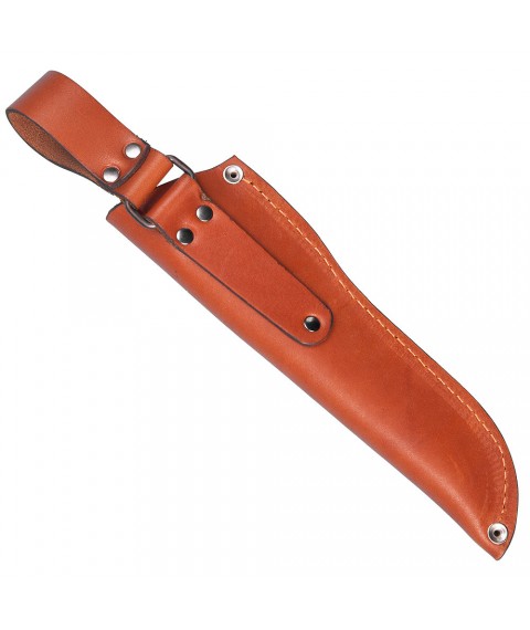 Knife sheath (genuine leather) Gorillas BBQ Red