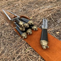 Ексклюзивний набір шампурів у шкіряному чохлі КОЛЧАН САБЛЕЗУБИЙ ТИГР BS32 Gorillas BBQ