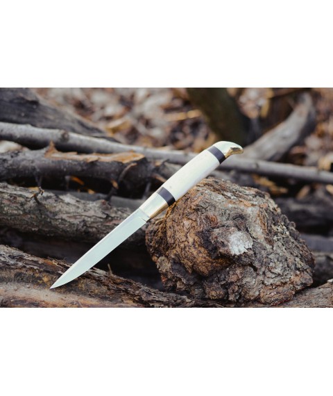 Handmade knife "Fink in the horn" elk horn + hornbeam, steel N690