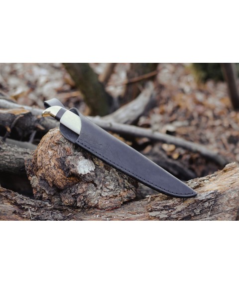 Handmade knife "Fink in the horn" elk horn + hornbeam, steel N690