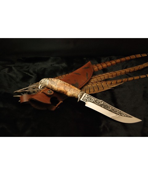 Knife "Falcon" stainless steel, maple burl
