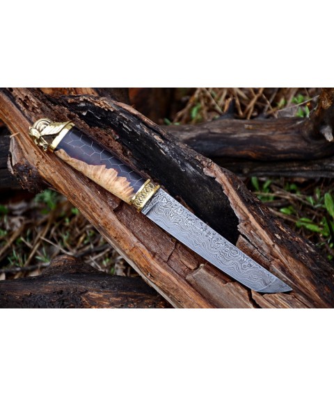 Knife "Tanto samurai" Damascus, hybrid