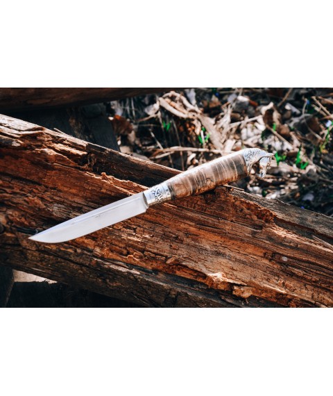 Knife "Horse" N690, maple burl