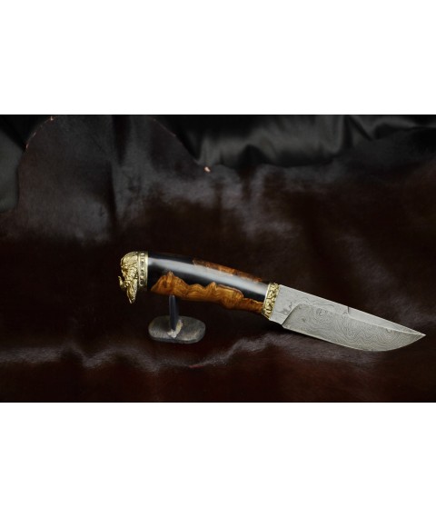 Handmade knife "Viking" Damascus, hybrid