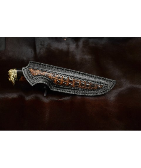 Handmade knife "Viking" Damascus, hybrid