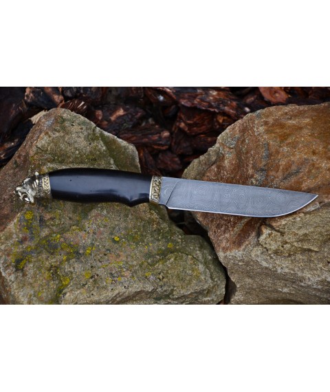 Handmade knife "Turanian tiger" Damascus
