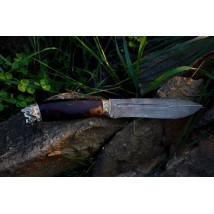 Handmade knife "Joker" Damascus, hybrid