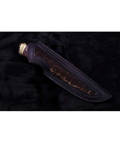 Handmade knife "Eye of the Tiger" mosaic damask