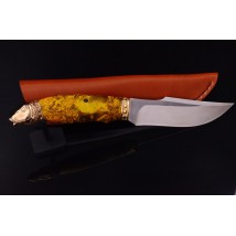 Мисливський ніж для рибака "Короп трофейний" кап клена, сталь N690