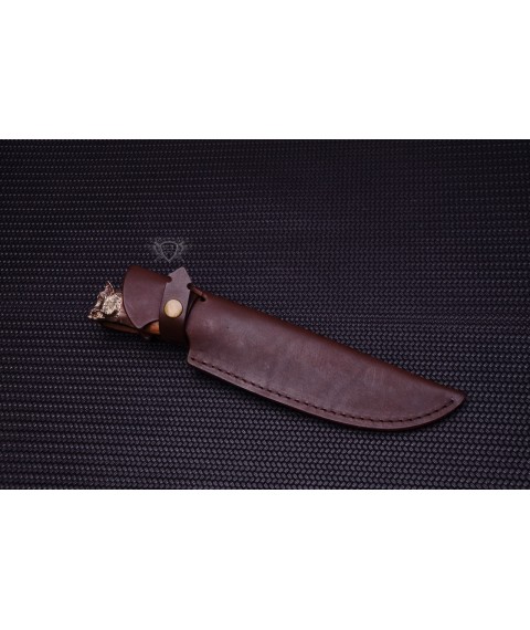 Knife "Boar in a burl" stainless steel, cupronickel