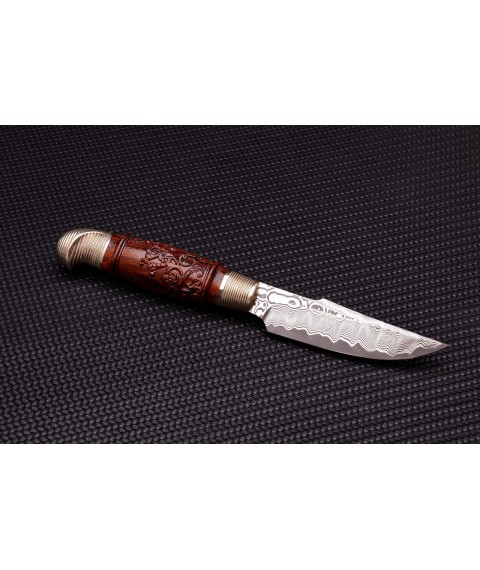 Handmade knife "Suleiman" laminate carved handle