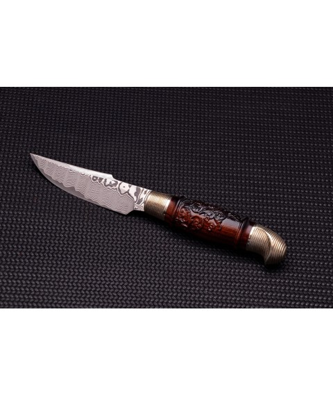 Handmade knife "Suleiman" laminate carved handle