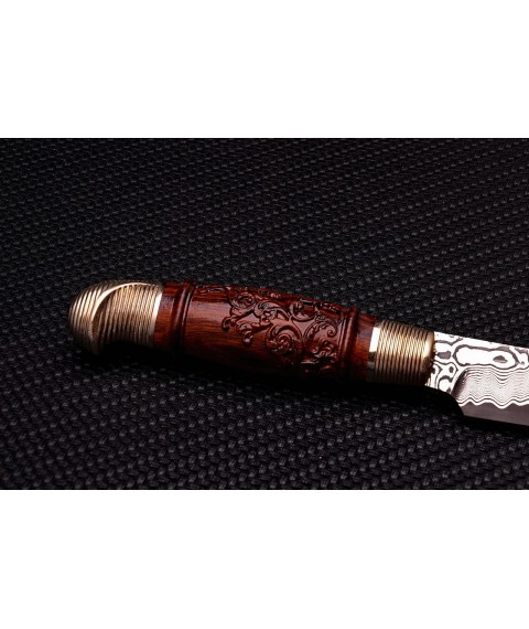Handmade knife "Suleiman" laminate carved handle