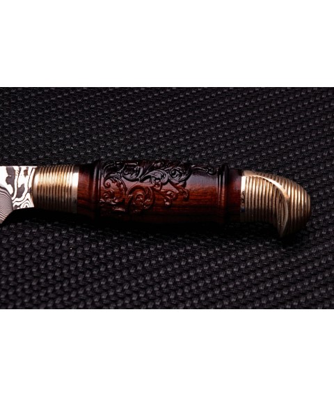 Handmade knife "Suleiman" laminate carved handle