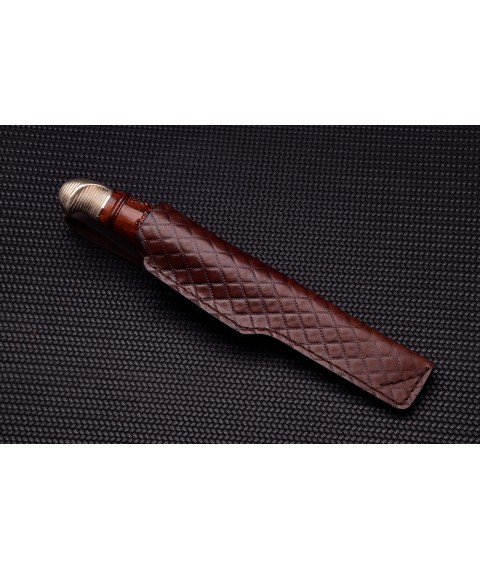 Handmade knife "Suleiman" laminate carved handle