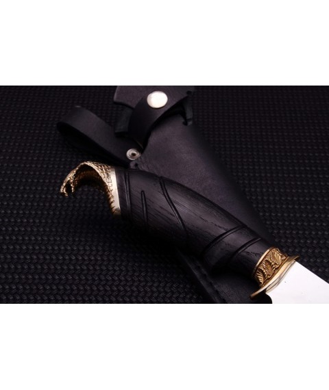 Handmade knife "Carved Cobra" 50x14MF