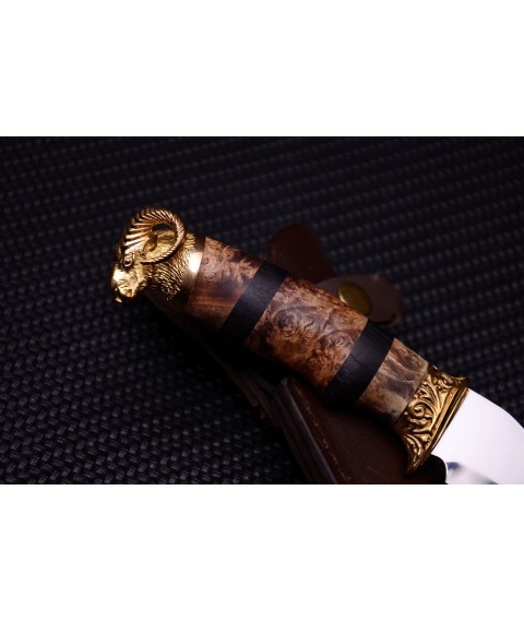 Nizh hand-made "Argali" ram, stained oak