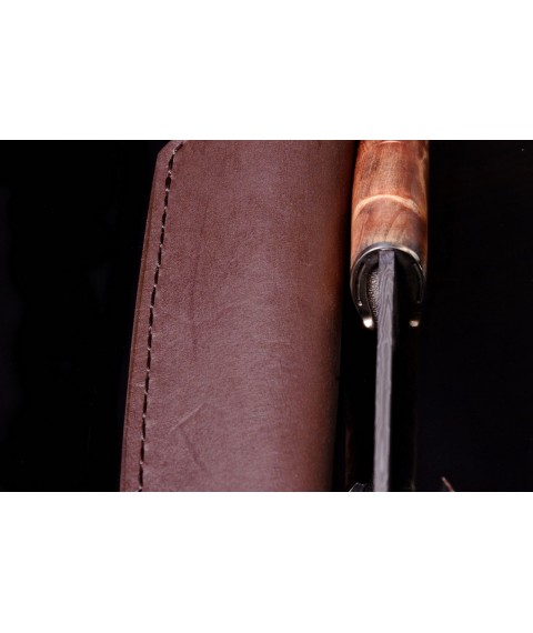 Author's knife "Luck" Damascus steel, horse horseshoe